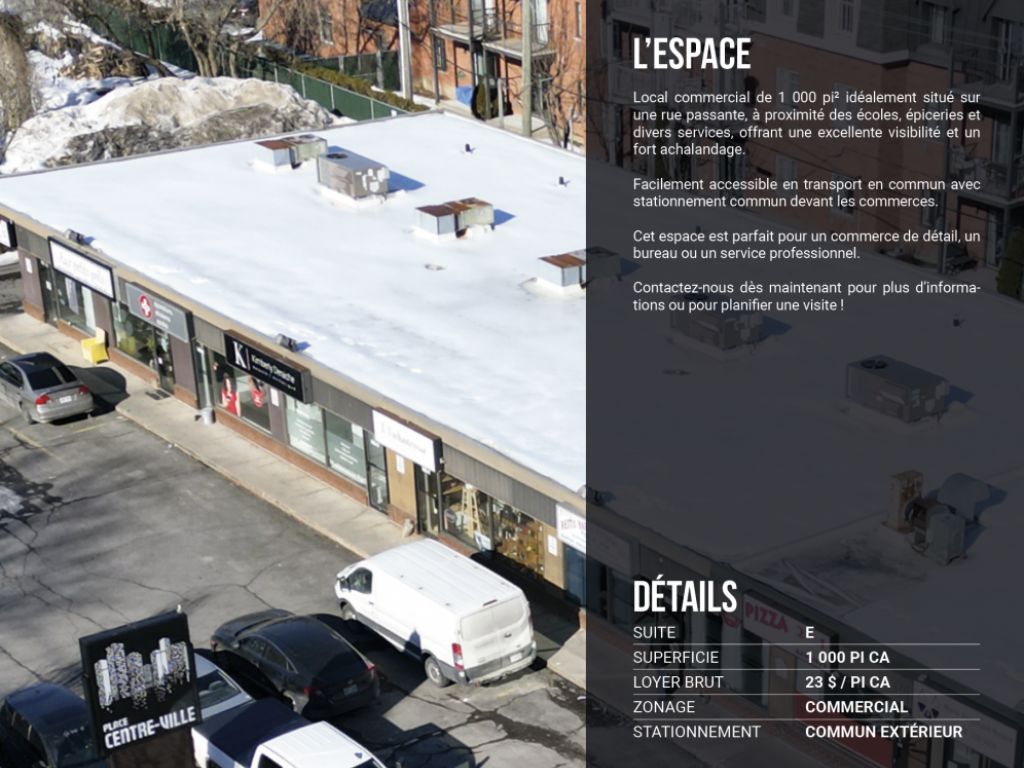 Espace COMMERCIAL � louer