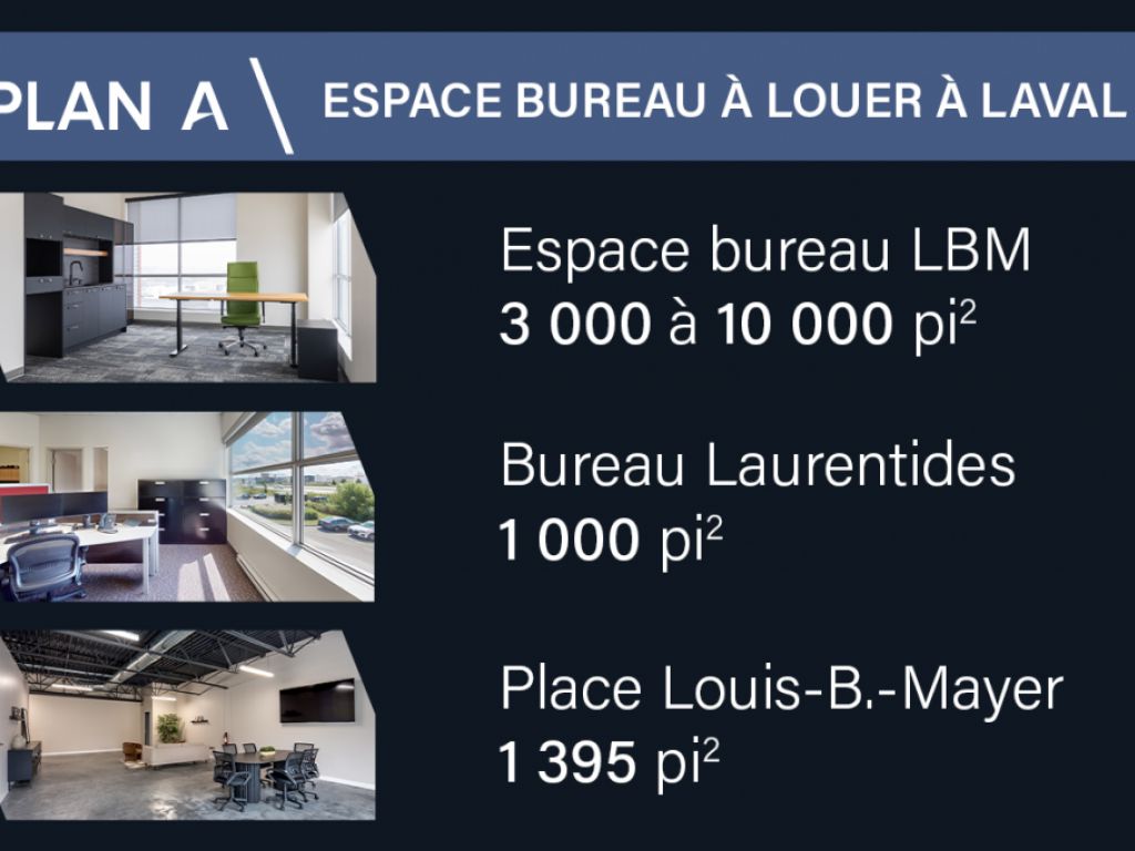 LOCAL � LOUER 1000 pi2 - LAVAL 
