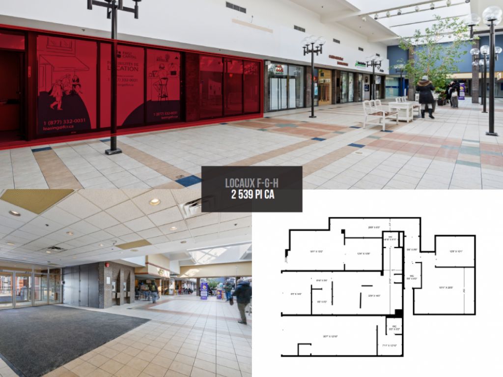 Available spaces at Galeries Normandie