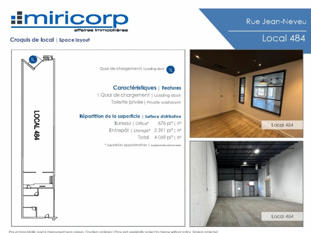 Espaces industriels � louer � Longueuil
