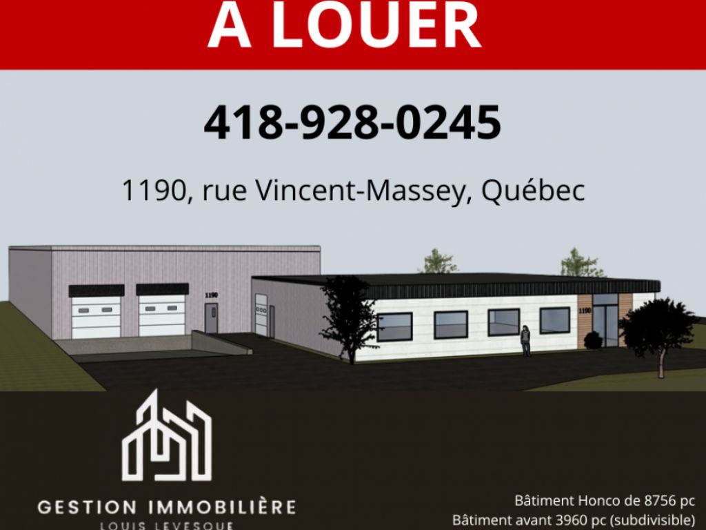 Local commercial � louer � Quartier St-Malo (subdivisible : 8756 pc et 3950 pc)
