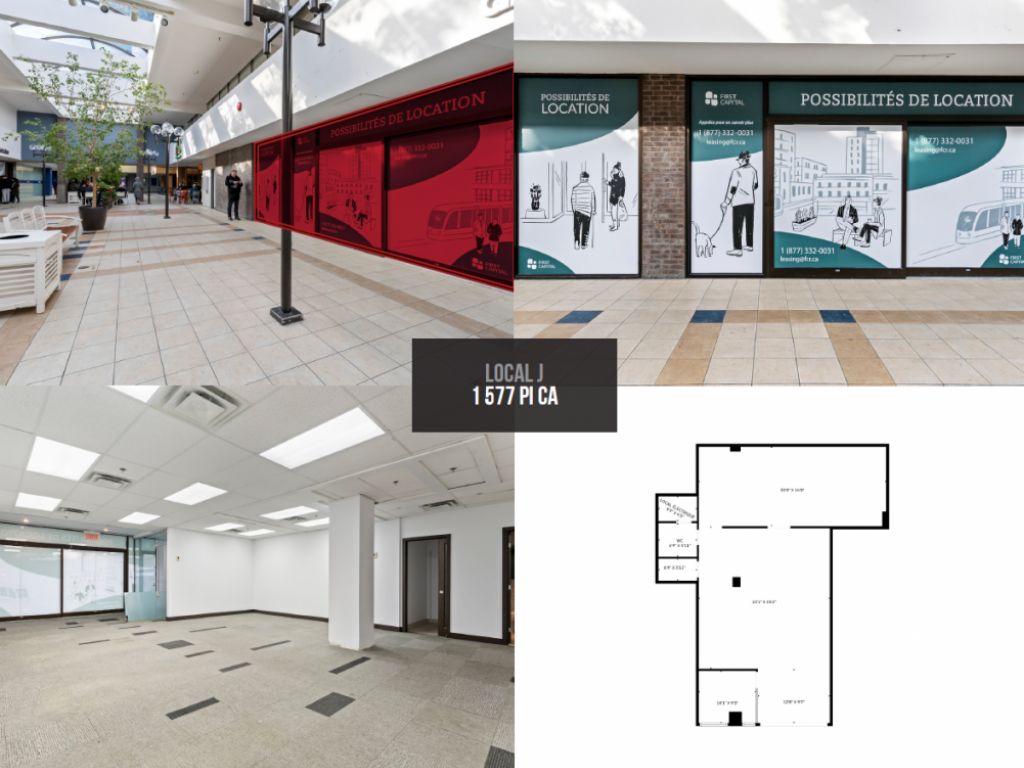 Available spaces at Galeries Normandie