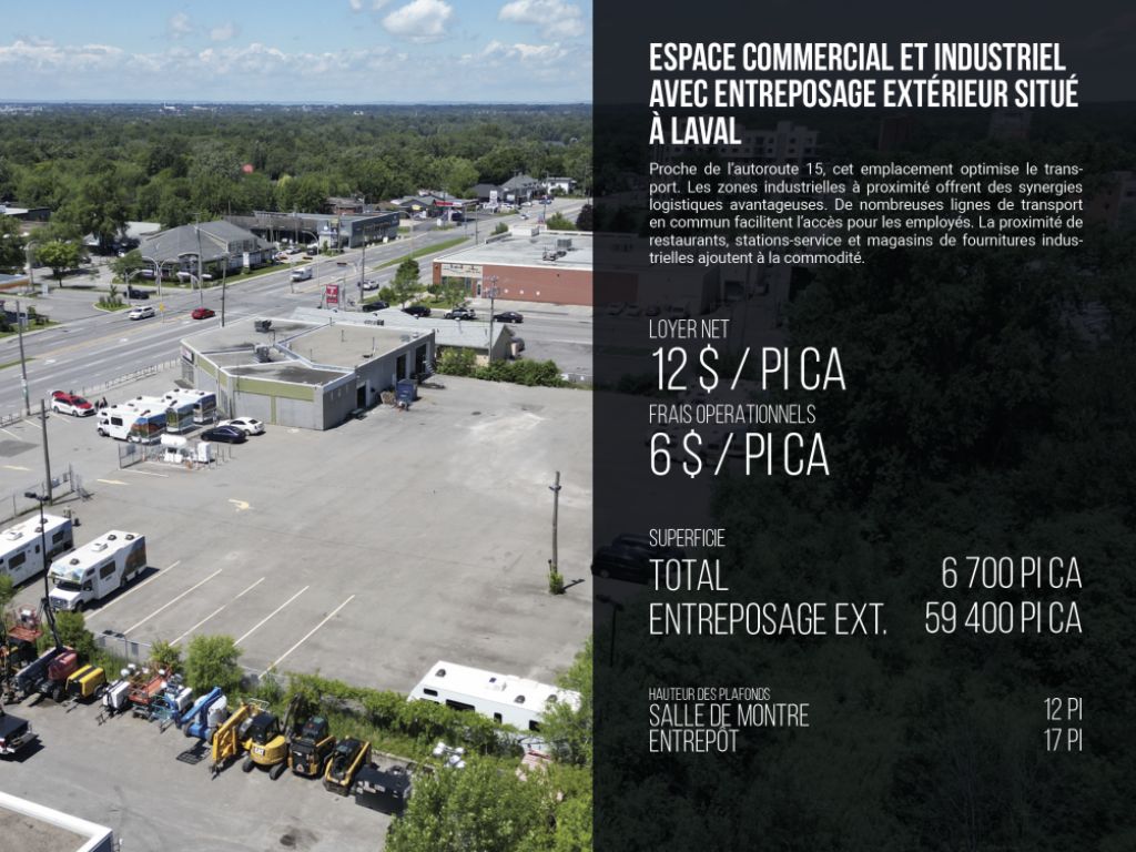 Espace commercial et industriel avec entreposage ext�rieur